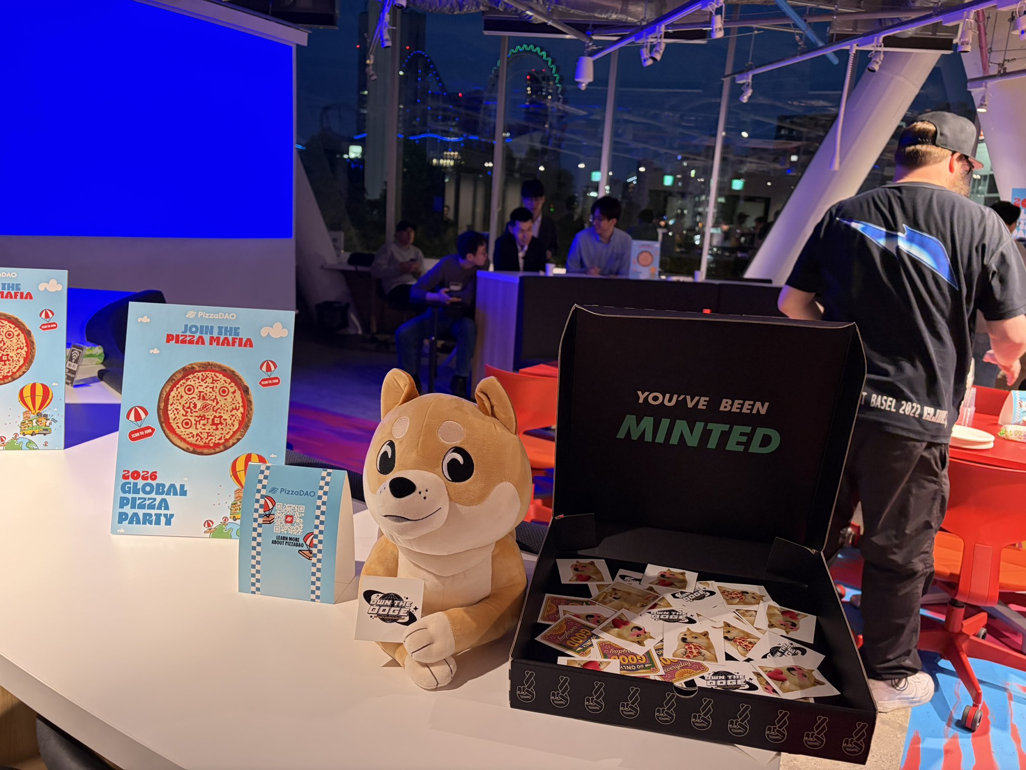 Doge-themed culture activation and community event booth